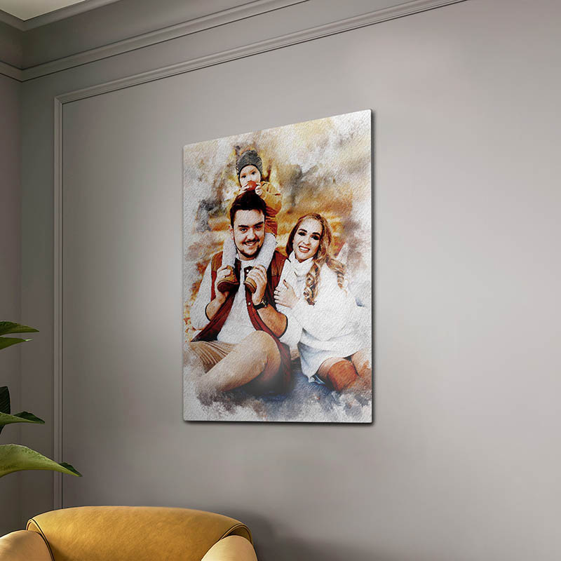 photo aquarelle famille