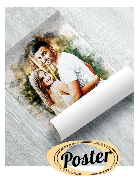 poster photo aquarelle