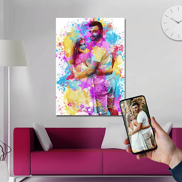 poster photo effet splash