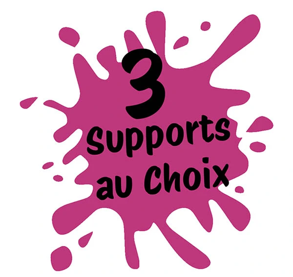tache de peinture 3 supports