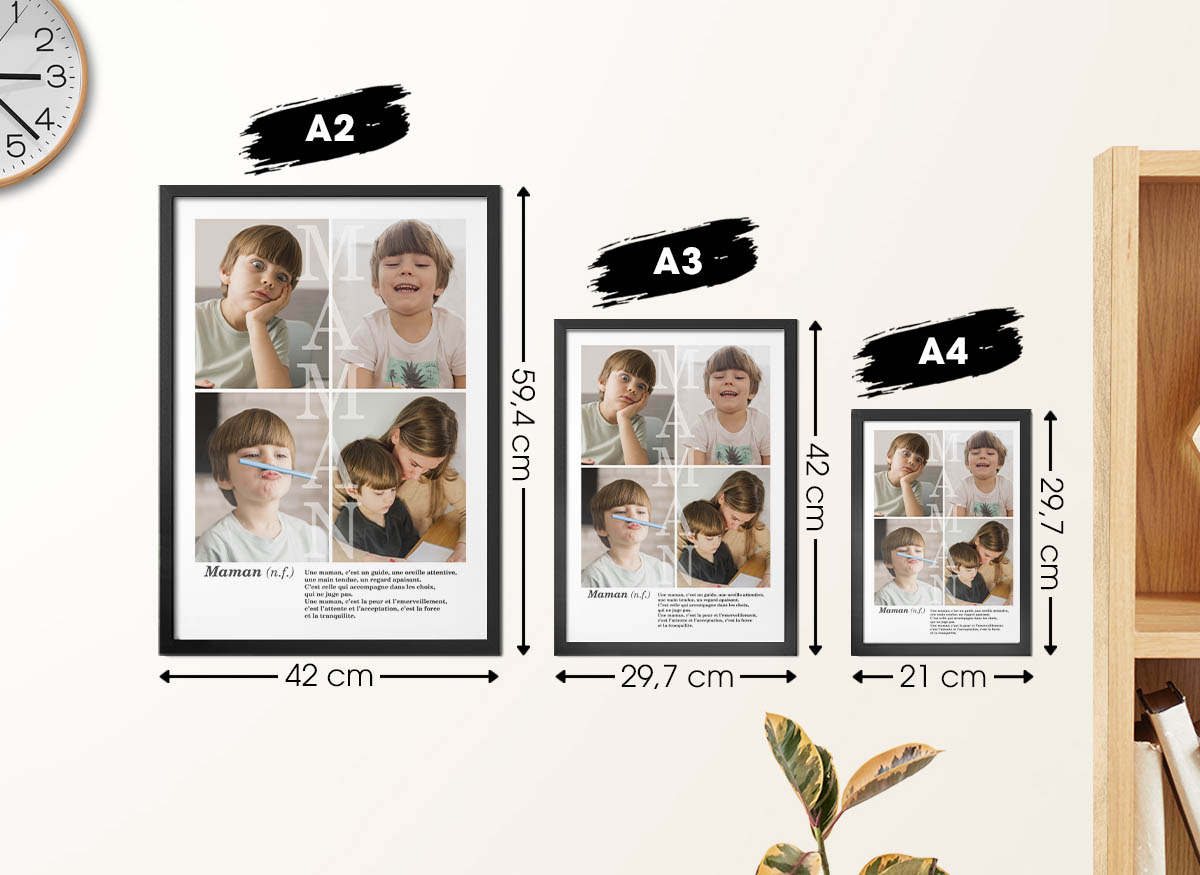 format des cadres et posters