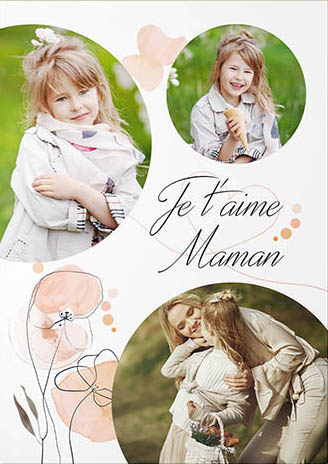 aperçu poster bonne fête maman fleur