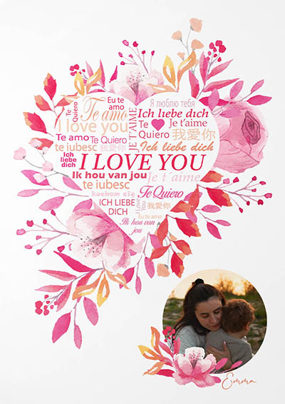 design fête des mères rose