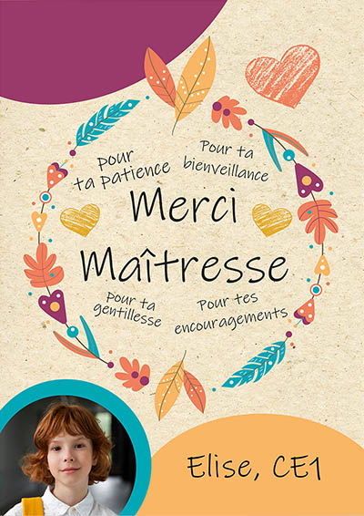 remerciement maitresse