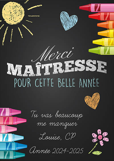 remerciement maitresse