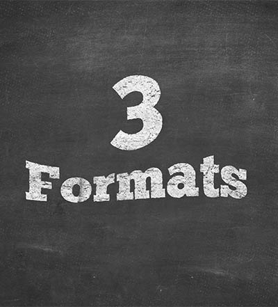 craie tableau formats