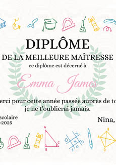 vignette maitresse diplome